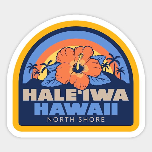 HALEIWA HAWAII NORTH SHORE T-SHIRT Sticker by Cult Classics